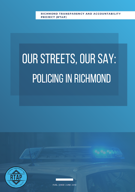 Cover of 'Our Streets, Our Stay - Policing in Richmond - RTAP Report'